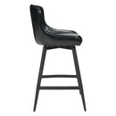Stools Counter Height Bar Stools - 18.7" X 19.1" X 38.2" Black Swivel Barstool HomeRoots