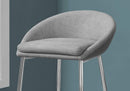 Stools Counter Height Bar Stools - 41" x 41" x 71'.5" Grey, Foam, Metal, Polyester - Barstool set of 2 HomeRoots