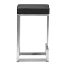 Stools Counter Height Stools - 14" X 14" X 26" 2 Pcs Black Leatherette Counter Stool HomeRoots