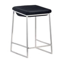 Stools Counter Height Stools - 15.7" X 18" X 25.6" 2 Pcs Dark Gray Polyblend Counter Stool HomeRoots