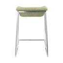 Stools Counter Height Stools - 15.7" X 18" X 25.6" 2 Pcs Green Polyblend Counter Stool HomeRoots