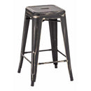 Stools Counter Height Stools - 16.3" X 16.3" X 25.7" 2 Pcs Anti Black Gold Steel Counter Stool HomeRoots