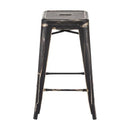 Stools Counter Height Stools - 16.3" X 16.3" X 25.7" 2 Pcs Anti Black Gold Steel Counter Stool HomeRoots