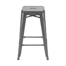 Stools Counter Height Stools - Counter Stool Gunmetal (Set Of 2) - Steel HomeRoots