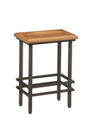 Stools Counter Stools - 18" X 12" X 30" Natural Cherry And Steel Stool HomeRoots