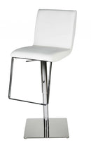 Stools Leather Bar Stools - 17" X 22" X 35"/45" White Faux Leather Bar Stool HomeRoots