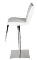 Stools Leather Bar Stools - 17" X 22" X 35"/45" White Faux Leather Bar Stool HomeRoots