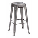 Stools Metal Bar Stools - 17.5" X 17.5" X 29.9" 2 Pcs Gunmetal Barstool HomeRoots