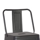 Stools Metal Bar Stools - 30" Matte Black Metal Barstool with Back In A Set of 2 HomeRoots