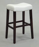 Stools Vanity Stool - 19" X 14" X 26" 2pc White And Espresso Counter Height Stool HomeRoots
