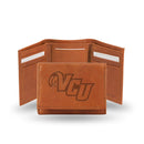 STR Tri-Fold (Pecan Cowhide) Designer Wallets VCU Embossed Trifold RICO