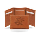 STR Tri-Fold (Pecan Cowhide) Front Pocket Wallet Wichita State Embossed Trifold RICO