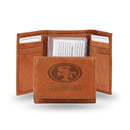 STR Tri-Fold (Pecan Cowhide) Slim Wallet San Francisco 49'ers Embossed Trifold RICO