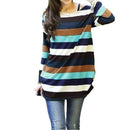 Striped pull Over sweater Tunic JadeMoghul Inc.