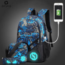 Students School Bag / External USB Charger Laptop Backpack AExp