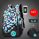 Students School Bag / External USB Charger Laptop Backpack AExp