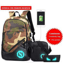 Students School Bag / External USB Charger Laptop Backpack AExp