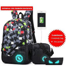 Students School Bag / External USB Charger Laptop Backpack AExp