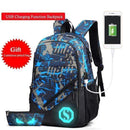 Students School Bag / External USB Charger Laptop Backpack AExp