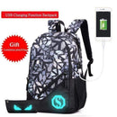 Students School Bag / External USB Charger Laptop Backpack AExp