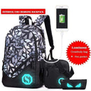 Students School Bag / External USB Charger Laptop Backpack AExp