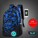 Students School Bag / External USB Charger Laptop Backpack AExp