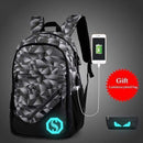 Students School Bag / External USB Charger Laptop Backpack AExp