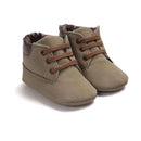 Suede Lace-up Baby Boy's Booties-Dark Grey-0-6 Months-JadeMoghul Inc.