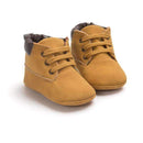 Suede Lace-up Baby Boy's Booties-Khaki-0-6 Months-JadeMoghul Inc.