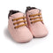 Suede Lace-up Baby Boy's Booties-Pink-0-6 Months-JadeMoghul Inc.