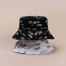 Summer Bucket Hat Women English Letters Double Side Cotton Reversible Sun Protection Cap Men's Panama Hat gorro de pescador JadeMoghul Inc.