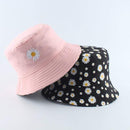 Summer Daisies Bucket Hat Women Fashion Cotton Beach Sun Hats Reversible Bob chapeau Femme Floral Panama Hat Fisherman Hat JadeMoghul Inc.