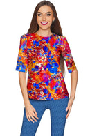 Summer Dizziness Sophia Elbow Sleeve Women Dressy Top