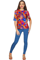 Summer Dizziness Sophia Elbow Sleeve Women Dressy Top