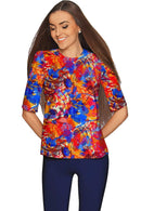 Summer Dizziness Sophia Elbow Sleeve Women Dressy Top