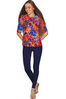 Summer Dizziness Sophia Elbow Sleeve Women Dressy Top