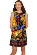 Summer Night Adele Baroque Print Shift Mini Dress - Women