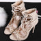 Summer Roman Gladiator Carved Cut Out Open Toe Sandals Party Wedding Women Faux Suede Shoes Stiletto Pump High Heel
