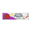 Supplies Pencil Checking Red W/Eraser 12/Bx CHARLES LEONARD