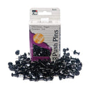 Supplies Pins Push Black 100/Bx CHARLES LEONARD