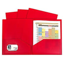 Red Two Pocket Poly Portfolios