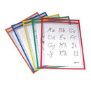 Reusable Dry Erase Pockets 5/Box