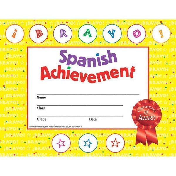 Supplies Spanish Achievement 30/Set FLIPSIDE