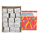 Supplies Stamp Set Plane Geometry 15/Pk Wood CENTER ENTERPRISES INC.