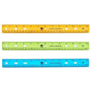 Translucent 12 In Plastic Ruler Asst
