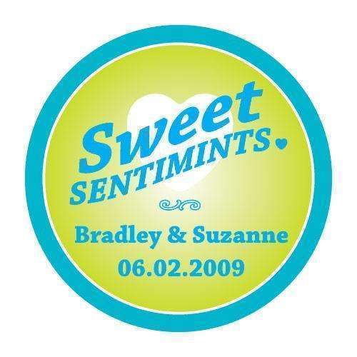 "Sweet Sentimints" Stickers (Pack of 1)-Wedding Favor Stationery-JadeMoghul Inc.
