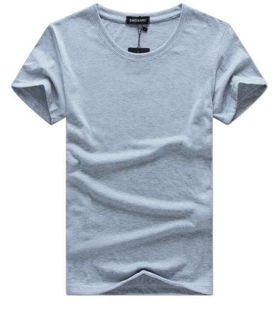 SWENEARO 2018 Men T-shirts Classical Short Sleeve O-neck Solid Color Loose Basic Tshirt Casual Fitness Men Bottoming tees shirs-Gray-S-JadeMoghul Inc.
