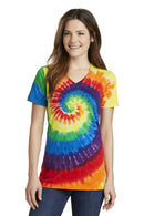 T-shirts Port & Company Ladies Tie-Dye V-Neck Tee. LPC147V Port & Company