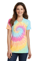 T-shirts Port & Company Ladies Tie-Dye V-Neck Tee. LPC147V Port & Company