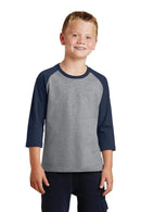 T-shirts Port & Company Youth Core Blend3/4-Sleeve Raglan Tee. PC55YRS Port & Company